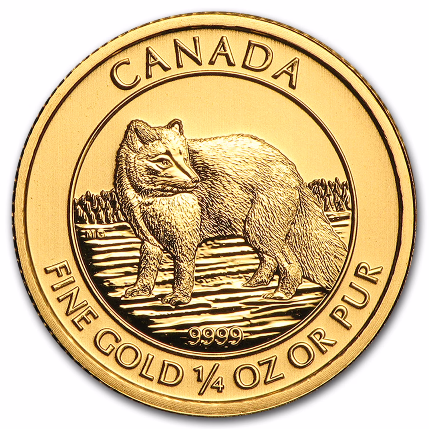 Arctic Fox Canadian 1/4 oz Gold Coin