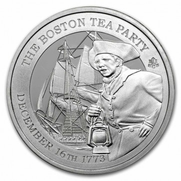St Helena Boston Tea Party 1 oz Silver Coin