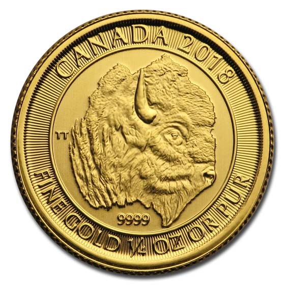 Canadian Buffalo 1/4 oz Gold Coin 2018