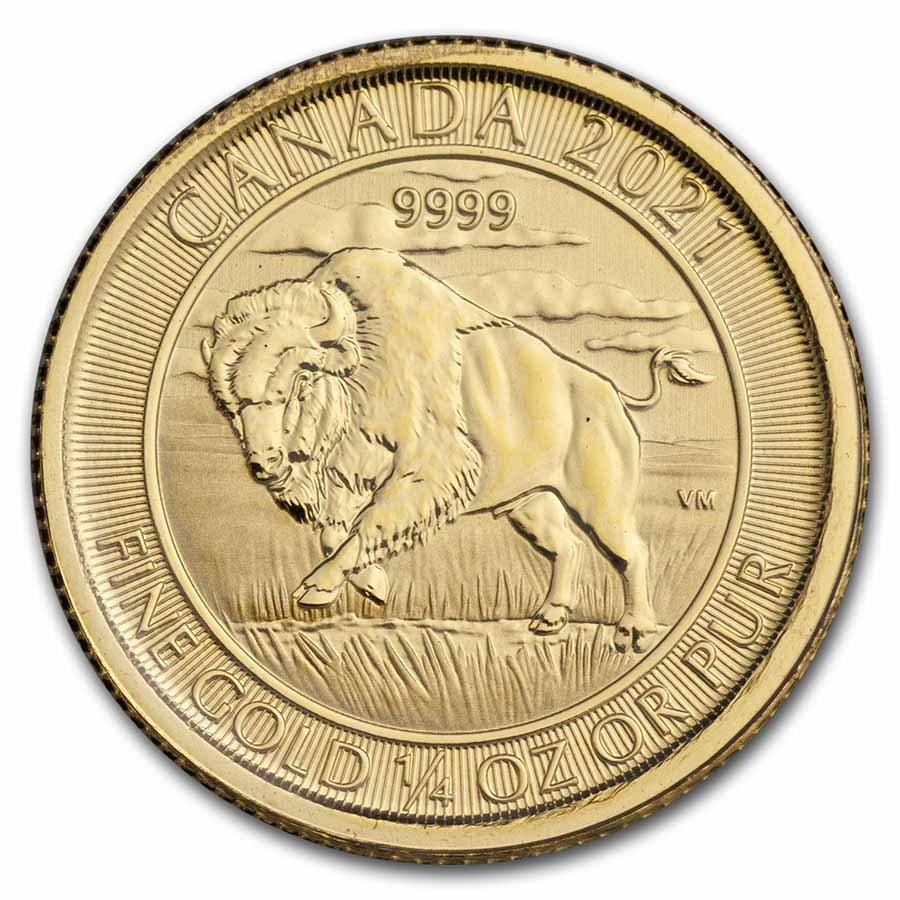Canadian Buffalo 1/4 oz Gold Coin 2021
