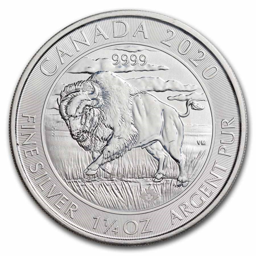 Canadian Bison 1.25 oz Silver Coin