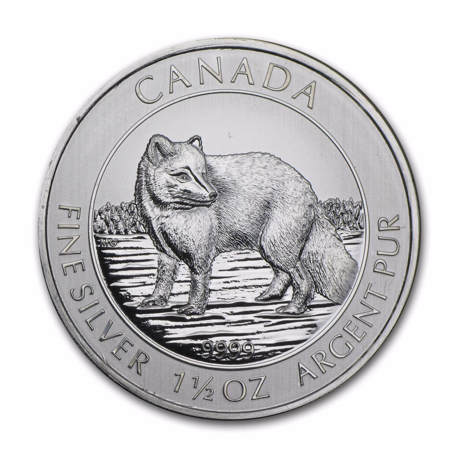 Canadian Fox 1.5 oz Silver Coin