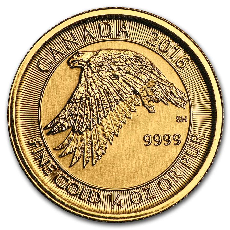 Canadian Gyrfalcon 1/4 oz Gold Coin 2016