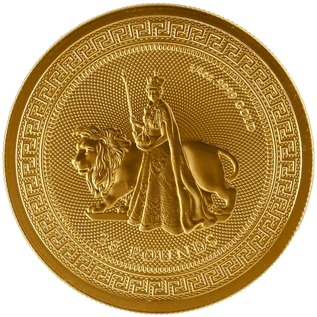 Queen Elizabeth and Lion 1/4 oz Gold Coin